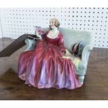 A 1920'S ROYAL DOULTON FIGURINE, entitled 'Sweet and Twenty', 19cm x 11.5cm.