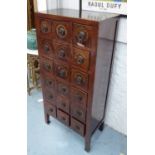 ASIAN APOTHECARY CABINET, with eighteen drawers, 63cm x 36cm x 137cm H.