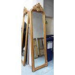 PIER MIRROR, bevelled Louis XV style in a gilded frame, 212cm x 63cm.