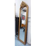 PIER MIRROR, bevelled Louis XV style in a gilded frame, 212cm x 63cm.