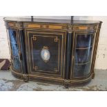 CREDENZA, Victorian ebony veneered,