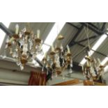 TINDLE CHANDELIERS, a set of three, French provincial style, 110cm drop approx.