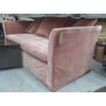 SOFA, vintage French style velvet finish, 207cm W x 102cm D x 80cm H.