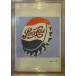 ANDY WARHOL 'Pepsi Cola', offset lithograph, numbered ed of 100, from Leo Castelli Gallery NY,