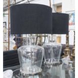 TABLE LAMPS, a pair, vintage demijohn inspired style, 75cm H.