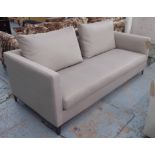 CAMERICH SOFA, with oatmeal upholstery, 199cm L x 68cm H.