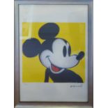 ANDY WARHOL 'Mickey Mouse', lithograph, numbered ed of 100, from Leo Castelli Gallery NY,