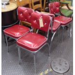 DINER CHAIRS, a set of four, 1950's American style design, 81cm H.