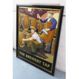 PUB SIGN, the Brewery Tap, double sided, 108cm x 82cm.