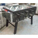 FABI TORINO FOOTBALL TABLE, Italian, with glass top and coin operation,