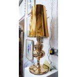 TABLE LAMP, 1960's Italian inspired gilt finish, 77cm H.