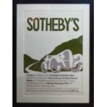 SOTHEBY'S IBCAM, Classic Motor Show 1979 sale poster, 75cm x 50cm, framed and glazed.