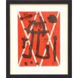 JOAN MIRO 'Untitled', original lithograph printed by Mourlot Frères, 1954, 35cm x 25cm,