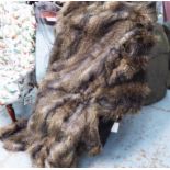 FAUX FUR THROWS, a set of 7.