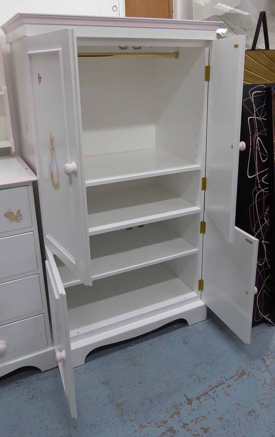 DRAGON'S OF WALTON ST. WARDROBE, with four doors and interior shelves, 82cm x 53cm x 146cm H. - Image 2 of 2