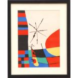 JOAN MIRO 'Untitled', original lithograph printed by Maeght, 1956, 35cm x 25cm, framed and glazed.