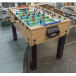 TABLE FOOTBALL, 'The Garlando', traditional form beech laminated, with metal supports,