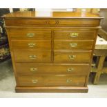 BACHELOR'S DRESSING CHEST, Edwardian, walnut,