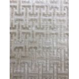 SILVER 'HOPPEN' SILK CARPET, 300cm x 200cm.