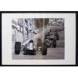 CHRIS BAYLEY 'Graham Hill Lotus Monaco Grand Prix 1967', B&W photograph,