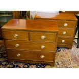 CHESTS, a pair of 20th century mahogany, each of two short and two long drawers,