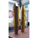 FAUX CACTI, a pair, 1950's American inspired design, 91cm H.