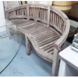 ORANGERY SEATING SET, including bench and two chairs, in weathered teak finish, 86cm H each.