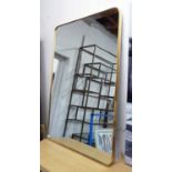 WALL MIRRORS, a pair, 1950's French inspired design, 121cm x 80cm.