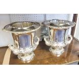 CAMPANA URNS, a pair, Victorian style champagne buckets, 26cm H.