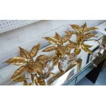 GRAHAM & GREEN FLOWER WALL SCONCES, a set of three, 36 cm Diam.