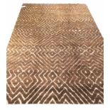 CONTEMPORARY CARPET, 275cm x 183cm, Ivory Coast style design, by Florence Broadhurst.