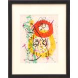 JOAN MIRO 'Untitled', 1961, lithograph printed by Maeght, 35cm x 25cm, framed and glazed.