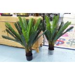 FAUX FERN DISPLAYS, a pair, 110cm H.