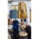 TABLE LAMPS, a collection of two, various contemporary designs, 77cm H at tallest.