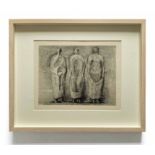 HENRY MOORE 'Curt Valentine', 1946, collotype, New York, 25cm x 32cm, framed and glazed.