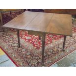 DROP LEAF TABLE, George III mahogany with hinged rectangular top, 70cm H x 34cm W x 105cm D,