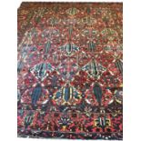 ANTIQUE BAKTHIAR GARDEN DESIGN CARPET, 402cm x 328cm,