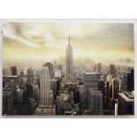 MANHATTAN VISTA, Contemporary School print, 100cm x 70cm.