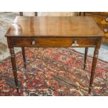 WRITING TALE, George III mahogany, rectangular, with a full width frieze drawer,