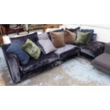 CAMERICH SOFA, velvet finish, 300cm W.