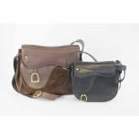 GUCCI VINTAGE SADDLE BAGS, with equestrian stirrup charm,