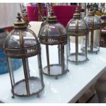 ORANGERY LANTERNS, a set of four, French provincial style gilt finish, 52cm H.