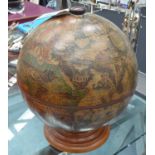 TABLE TOP COCKTAIL CABINET, Regency inspired globe form, 50cm H.