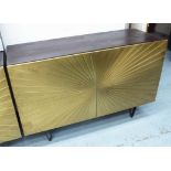 SIDEBOARD, 1960's French style gilt sunburst design, 45.5cm D x 120cm W x 76cm H.