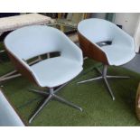 CONNECTION HALO CHAIRS, a pair, 75cm H.