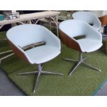 CONNECTION HALO CHAIRS, a pair, 75cm H.