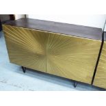 SIDEBOARD, 1960's French style gilt sunburst design, 45.5cm D x 120cm W x 76cm H.