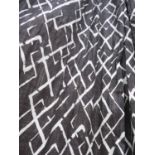 CURTAINS, a pair, grey with bamboo pattern, includes two associated fabric panels,