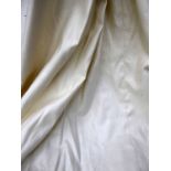 CURTAINS, a pair, ivory fabric, 240cm x 160cm drop.
