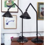 ATTRIBUTED TO ANDREW MARTIN DUMAS DESK LAMPS, a pair, 80cm H.